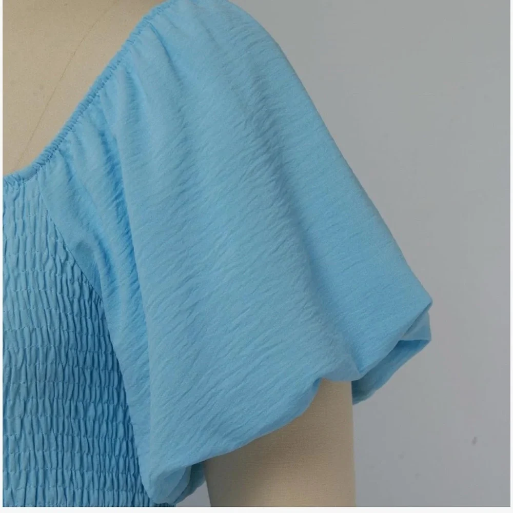 Blue tiered‎ maxi Dress fairycore boho milk made coquette
